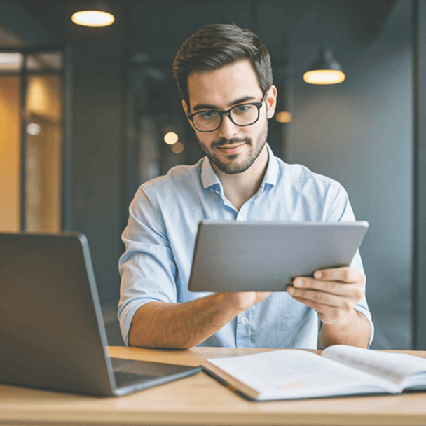 Tutor using a tablet